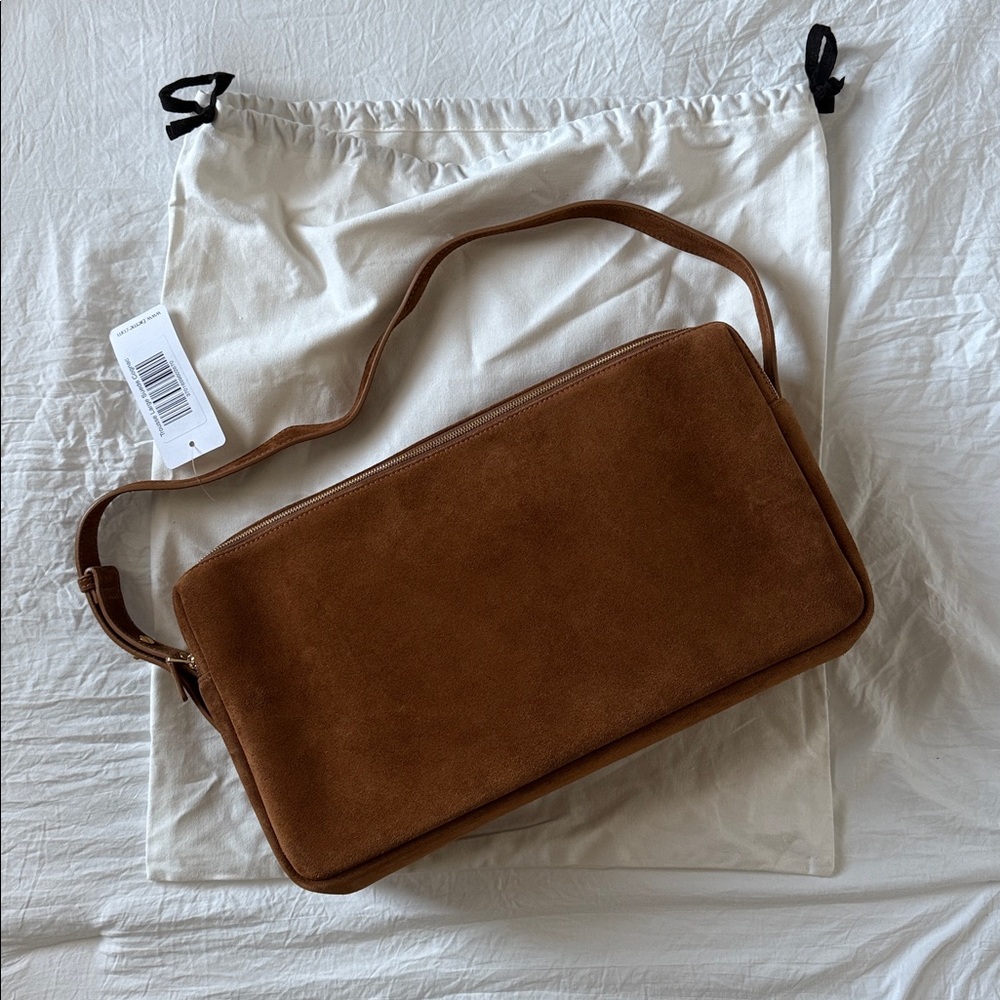 Elleme Trousse Cognac Suede Shoulder Bag - Picture 2 of 10